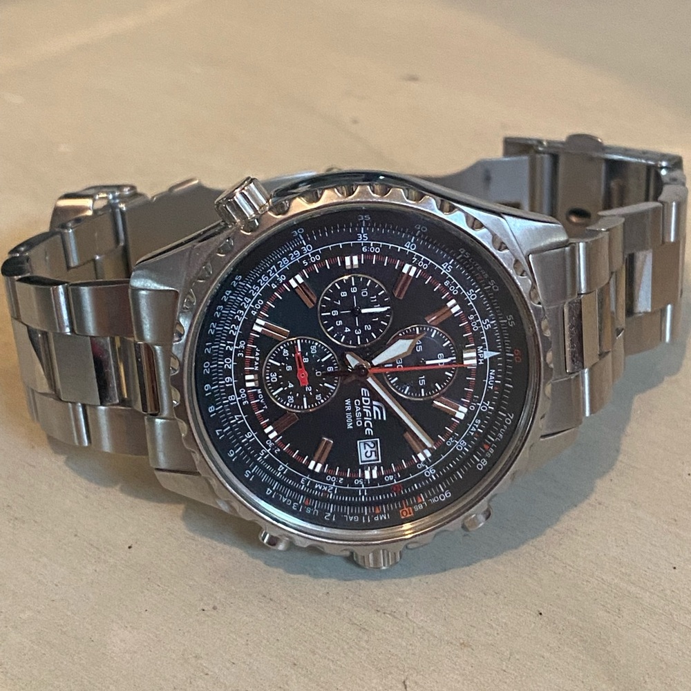 Casio Men’s “Edifice” Stainless Steel Watch